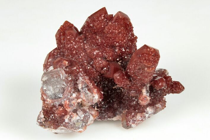 2.1" Natural Red Quartz Crystal Cluster - Morocco